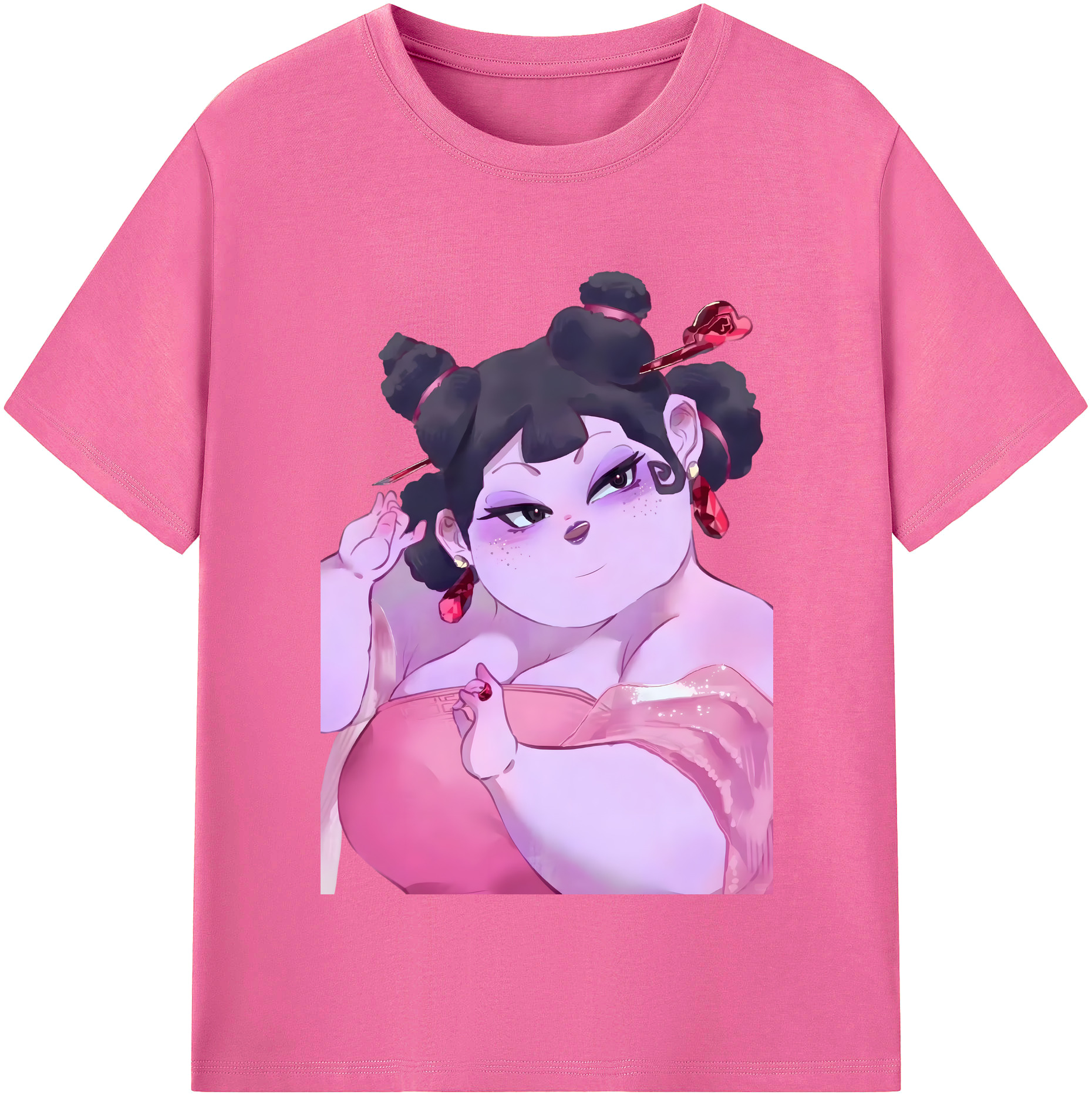 （画像用） Ne Zha 2 ナタ 魔童の大暴れ レディースカジュアルプリントTシャツ（綿100％）